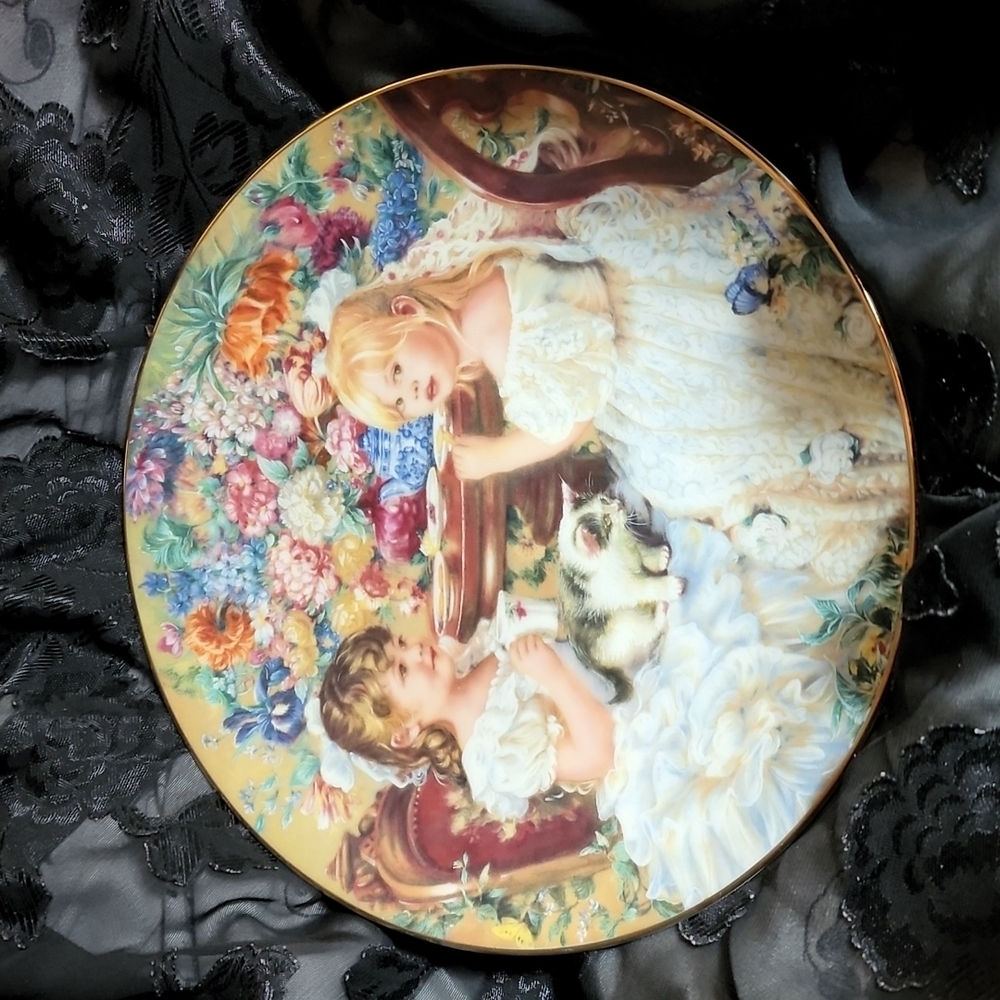 Sandra kuck tea party limited edition collectors plate victorian days
